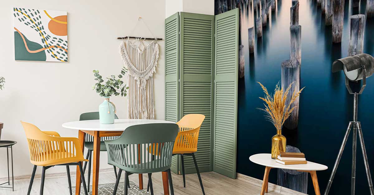 Træbølgebrydere Tapet