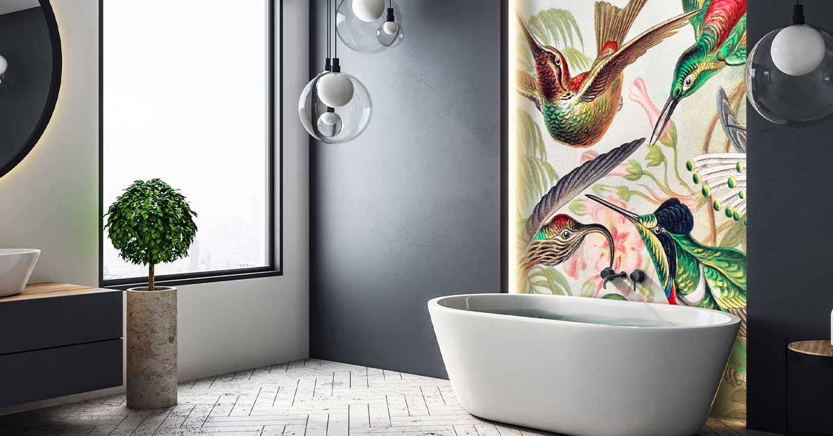 Botanical animals portræt fototapet