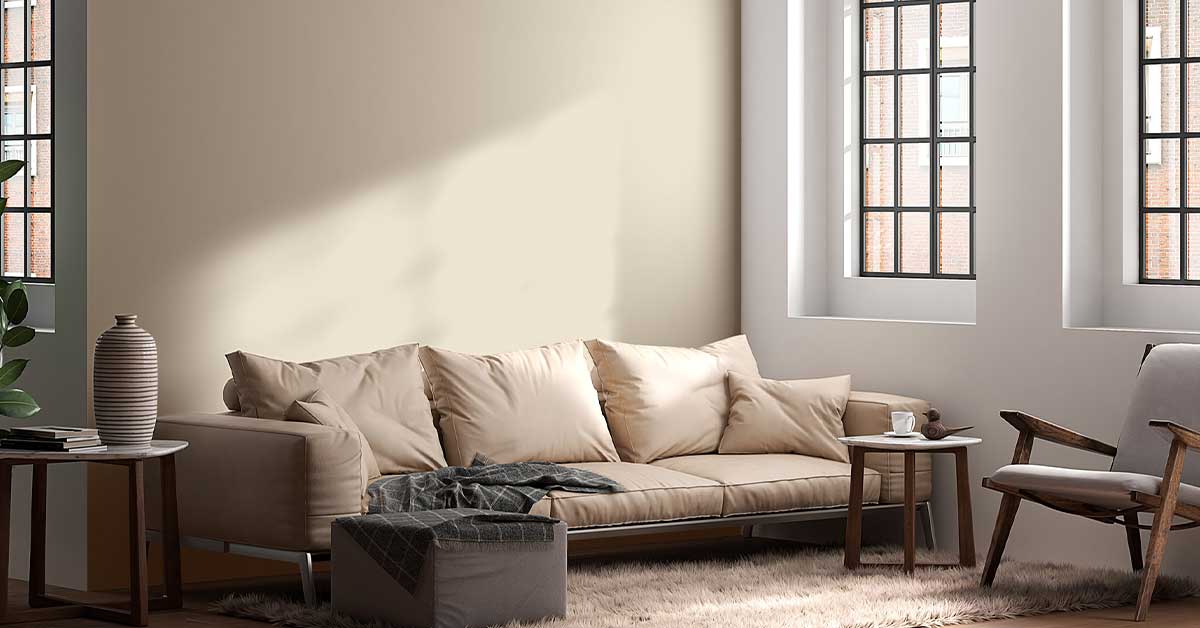 Fototapet ensfarget hvit