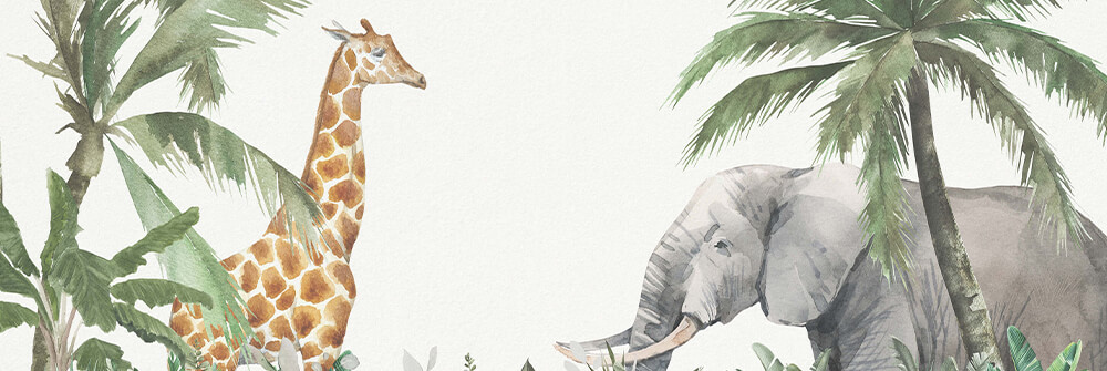 Lemonwalls tapet med illustrationer