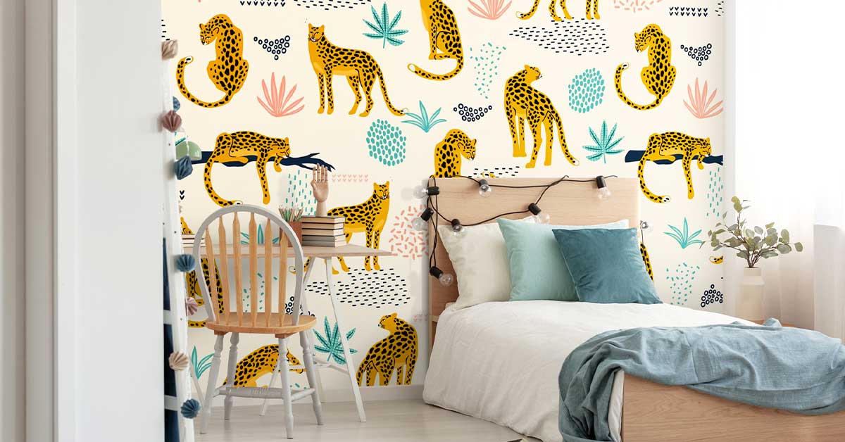 Fototapet med mønstre for barn