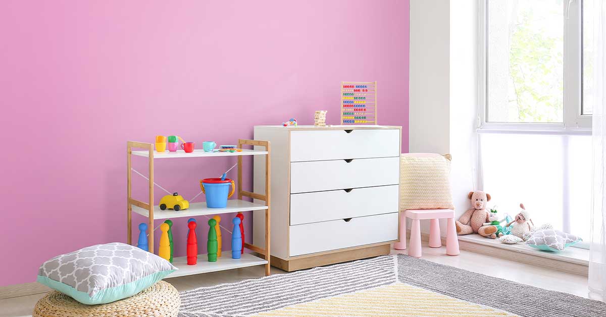 Fototapet ensfarget rosa