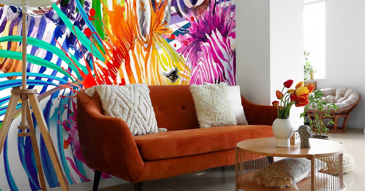 Zebras i veggmaleriet