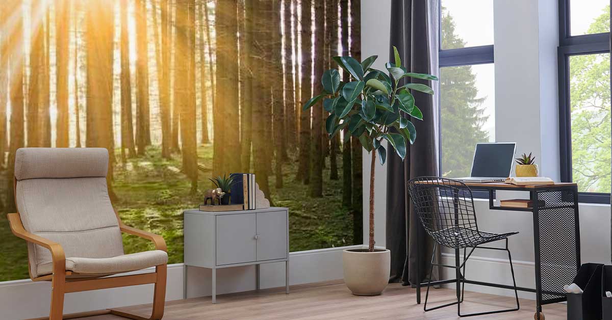 Solnedgang- og solopgangtapet Solnedgang- og solopgangtapet