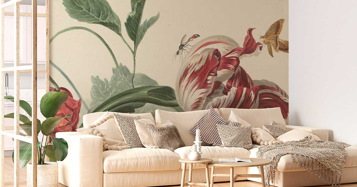 Fototapet med tulipaner