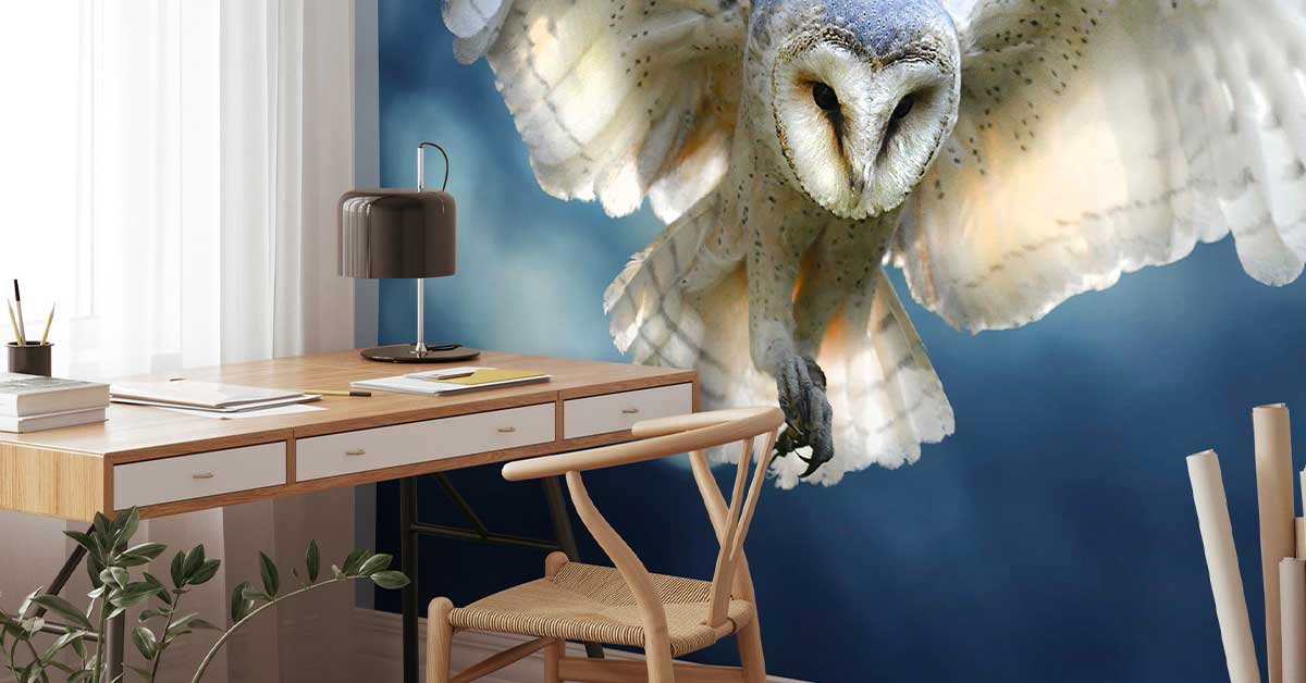 Vægmaleri med ugler Vægmaleri med ugler