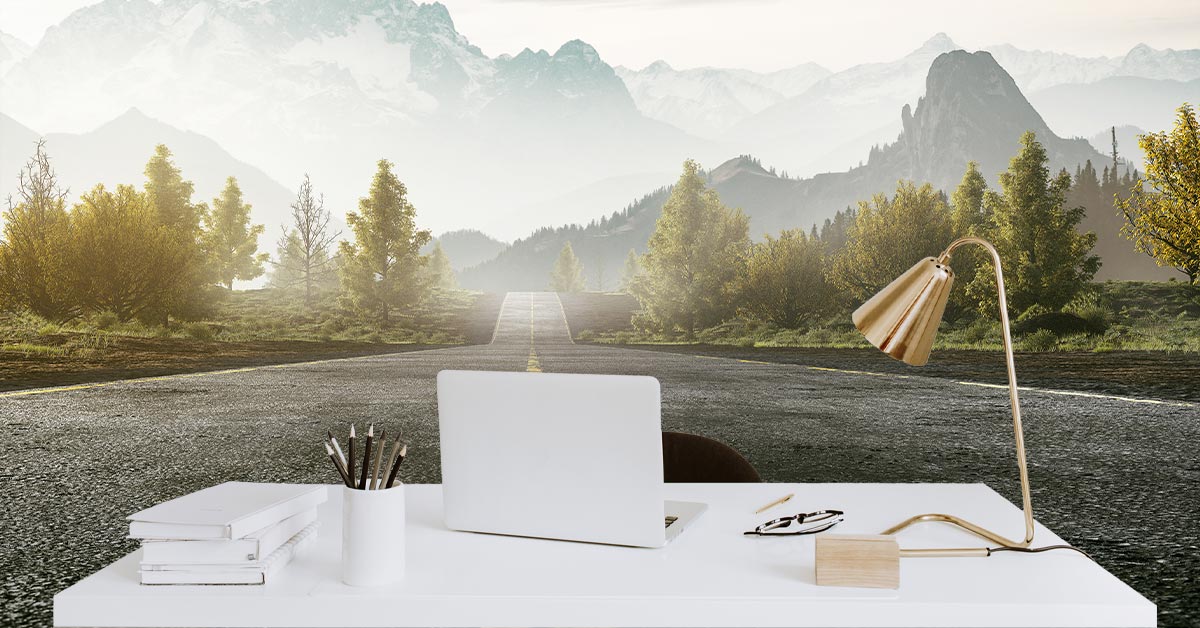 Fototapet med veje og gader