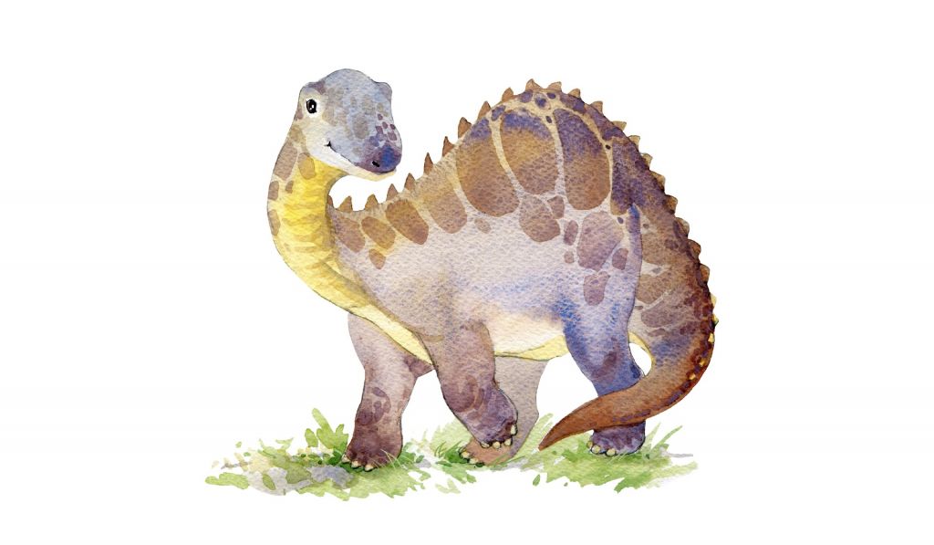 dinosaurie från akvarell