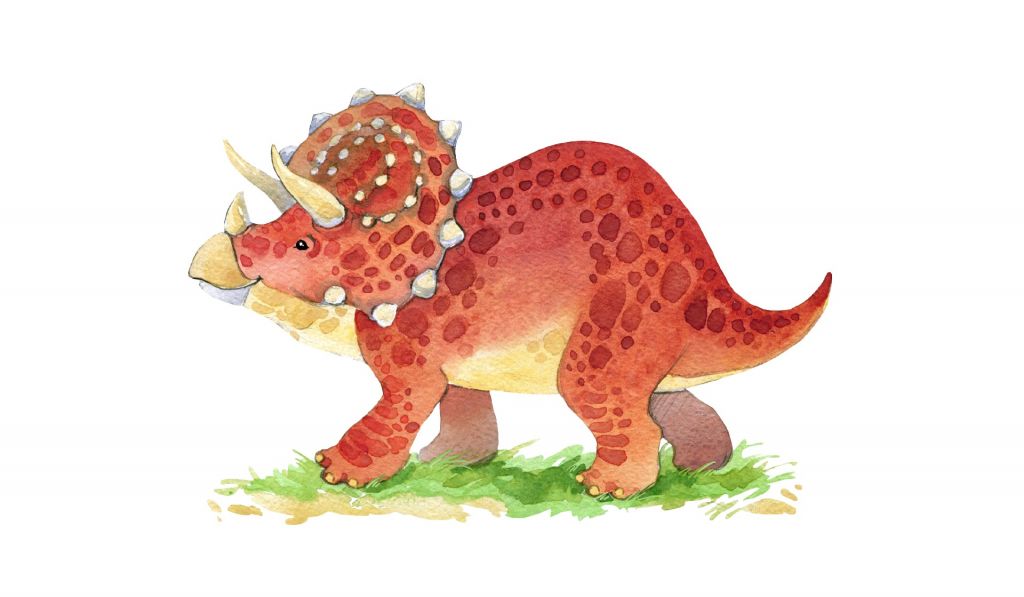 Söt Triceratops dinosaurie