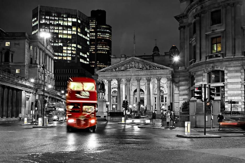 Röd buss i London