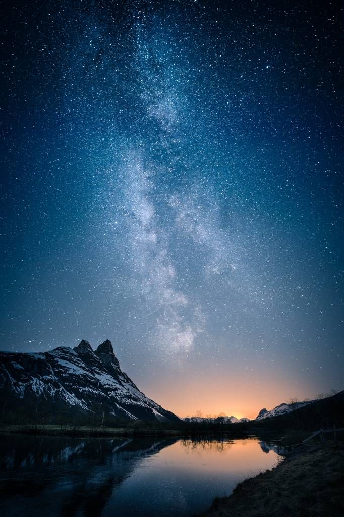 Stjärnklar himmel i Alaska