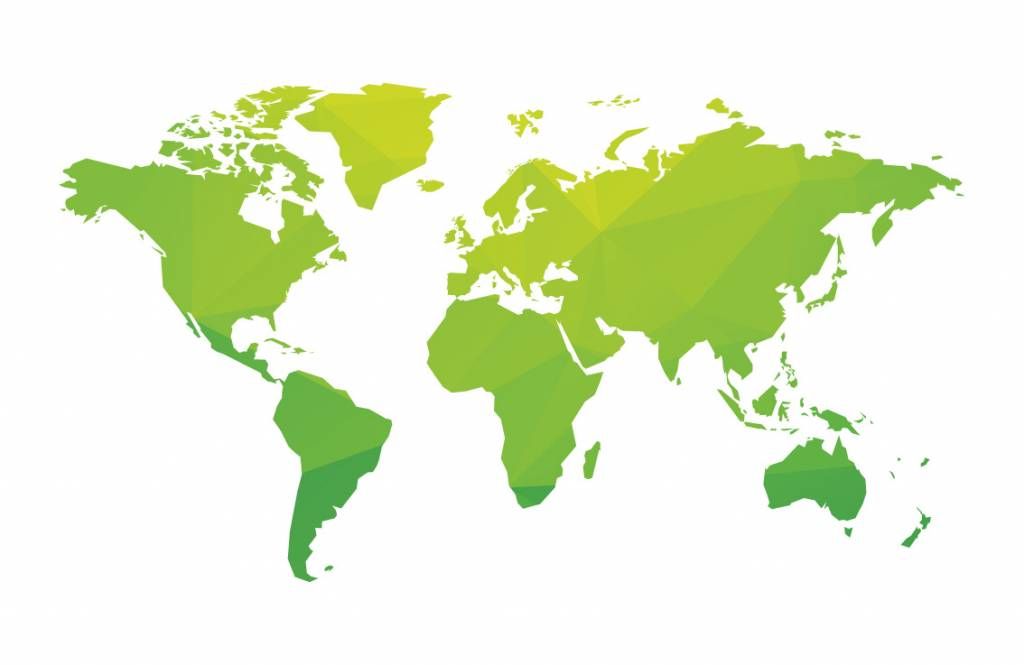 Grön världskarta