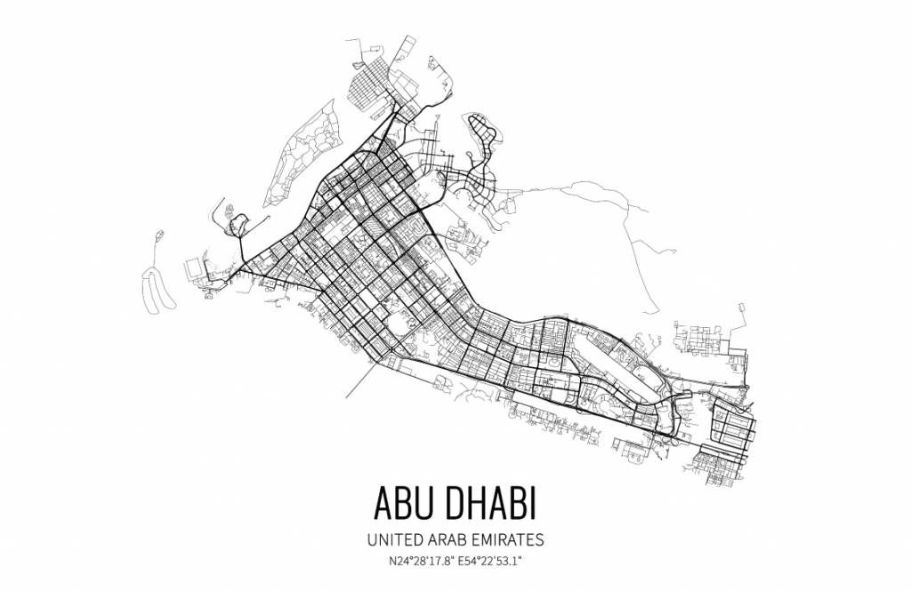 Unik karta över Abu Dhabi