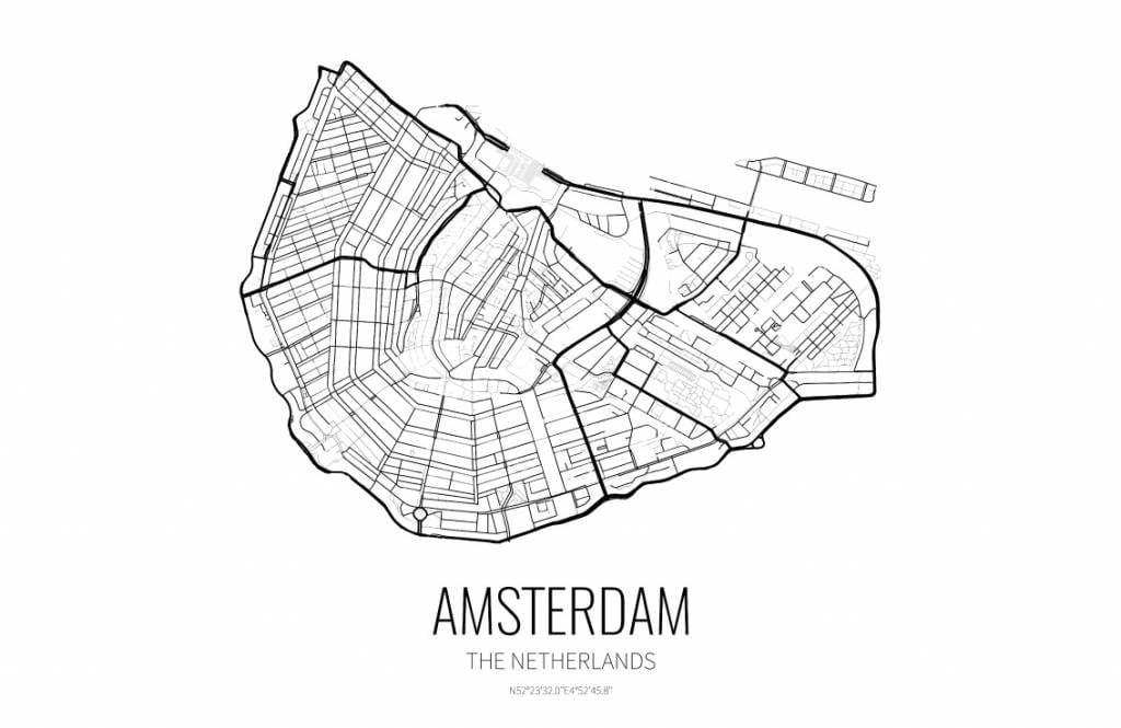 Unik karta över Amsterdam