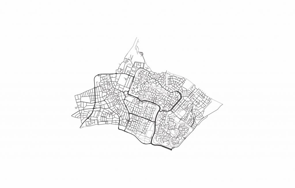 Karta över hus, vit