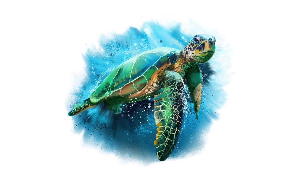Signeret havskildpadde
