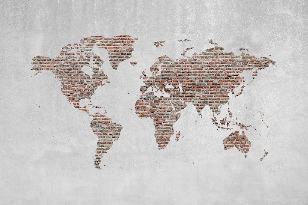 Världskarta stenar