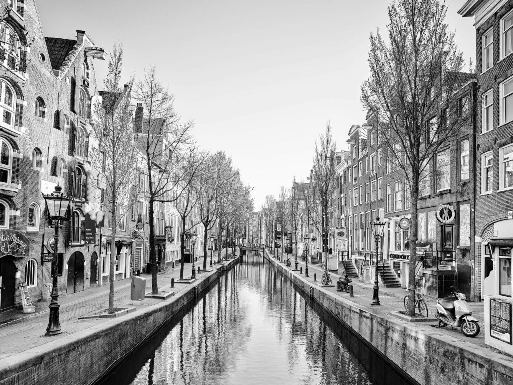 Amsterdam i svartvitt