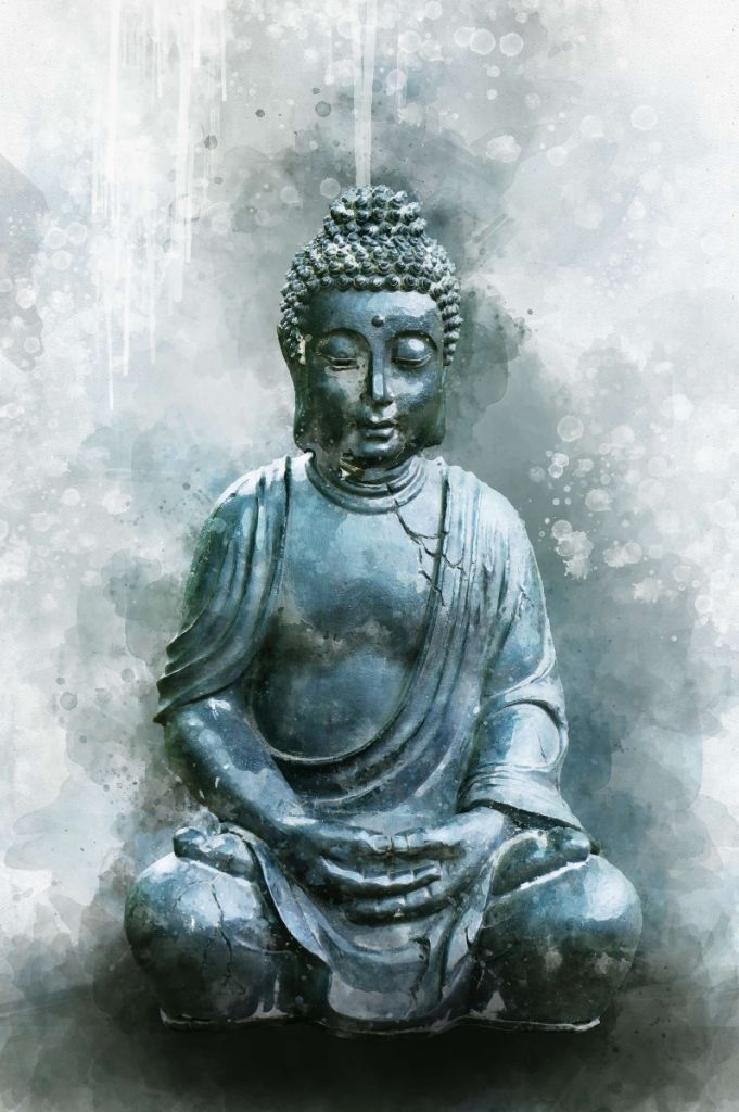 Buddha akvarell