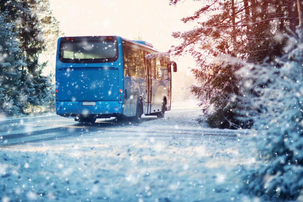 Buss på vintern