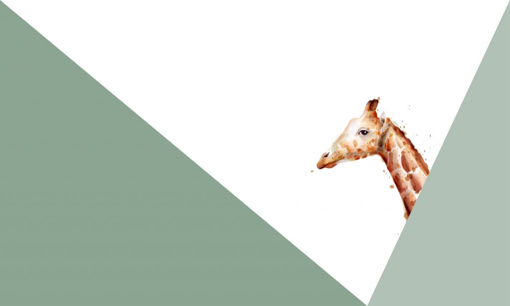 Gröna trianglar med giraff