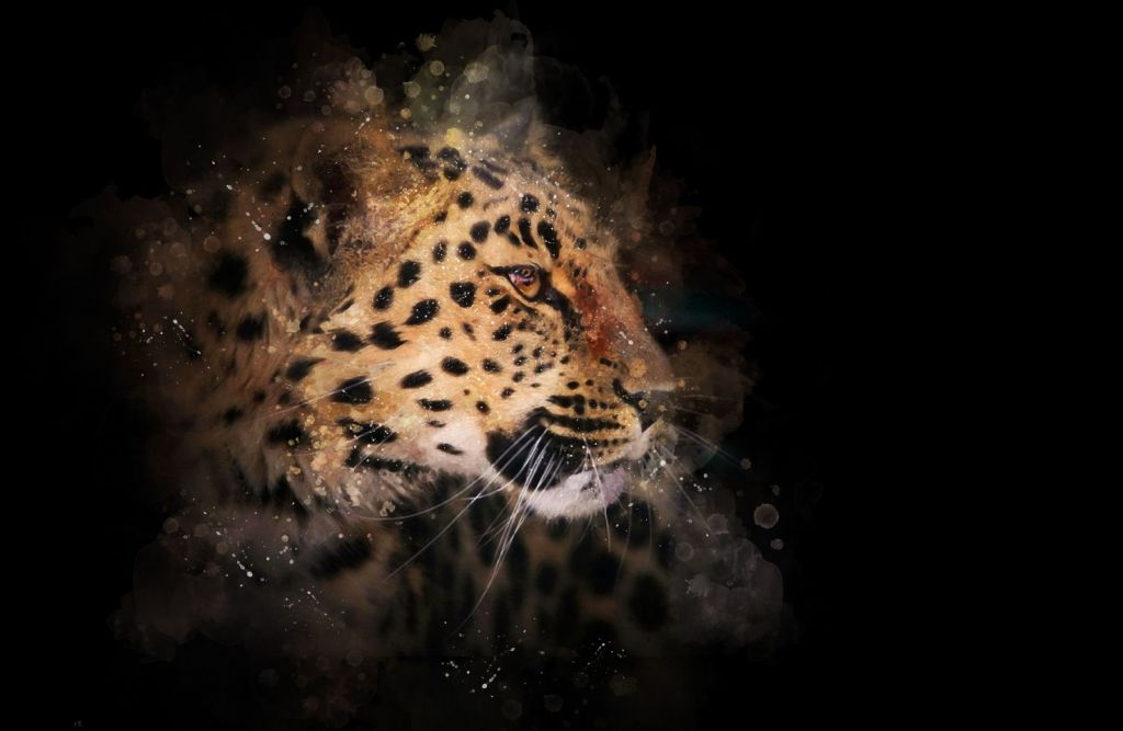 Målad leopard