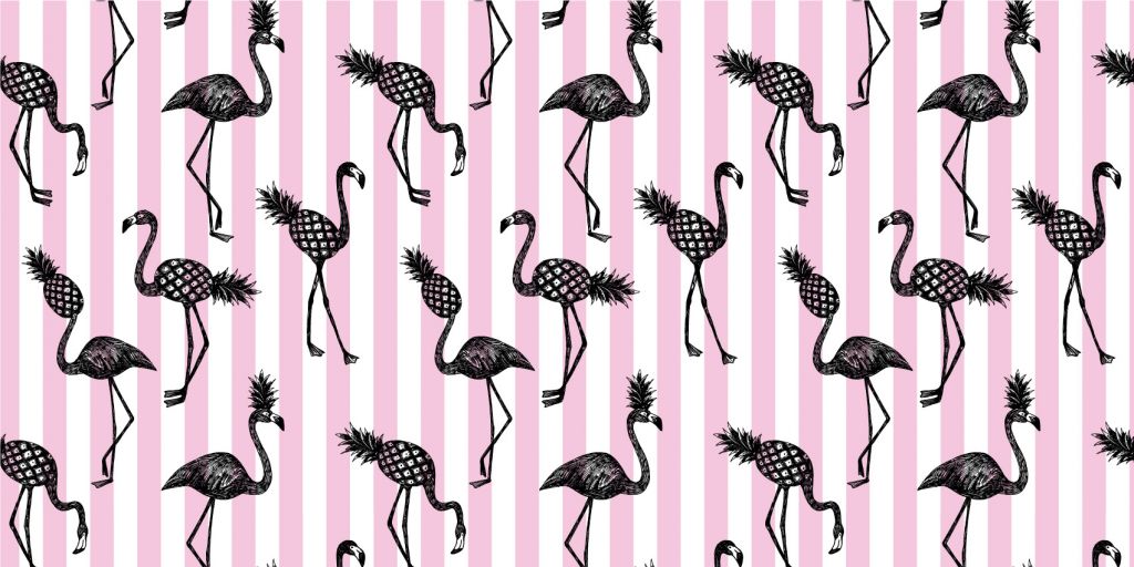 Flamingos och ananas