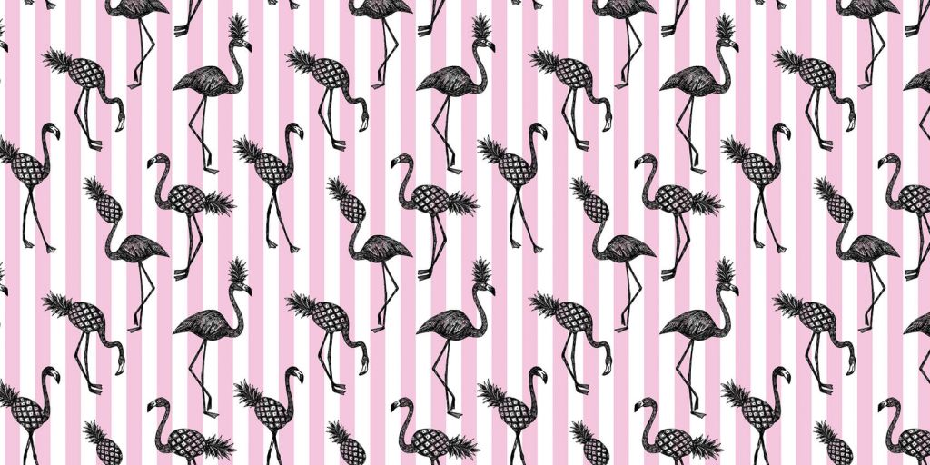 Flamingos och ananas