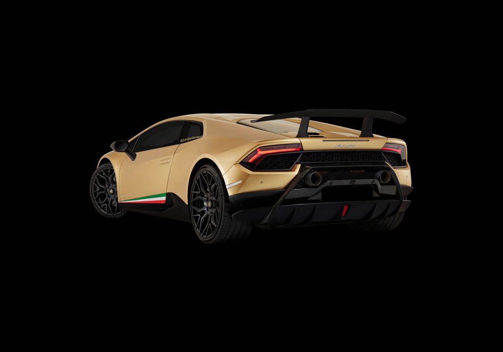 Lamborghini Huracán - Vänster bak, svart