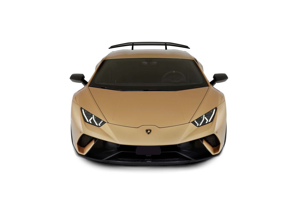 Lamborghini Huracan - Front ovenfra, hvid