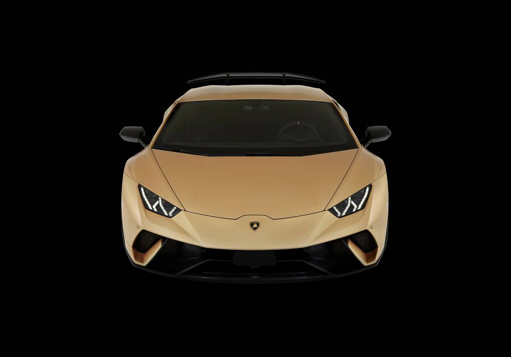 Lamborghini Huracán - Framifrån uppifrån, svart
