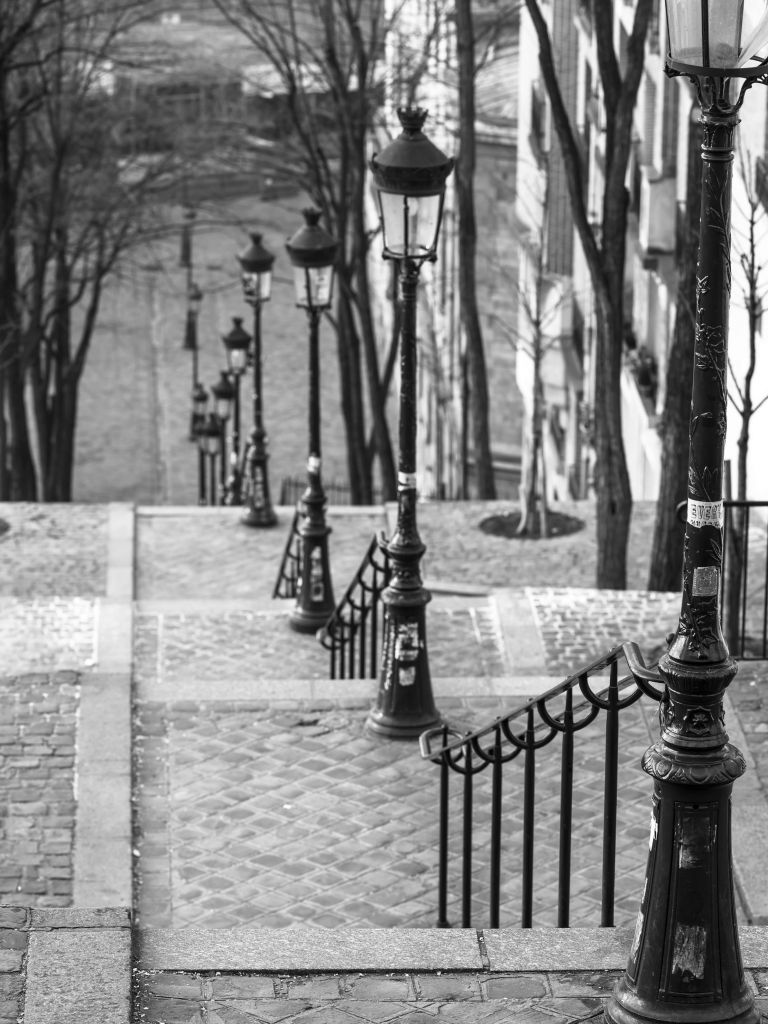 De berömda trapporna i Montmartre