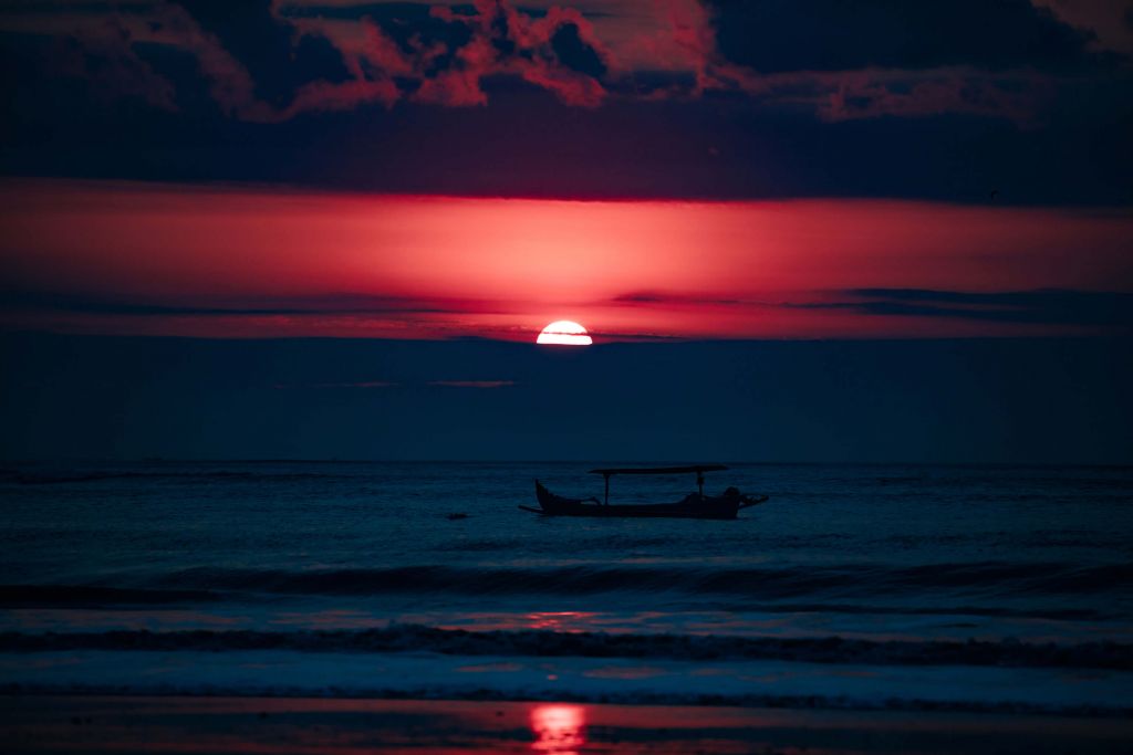 En röd solnedgång