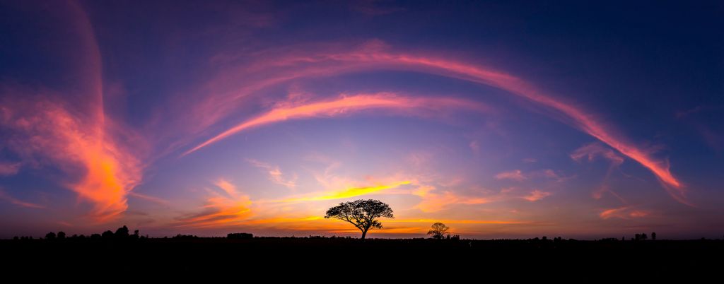 Solnedgång i Afrika