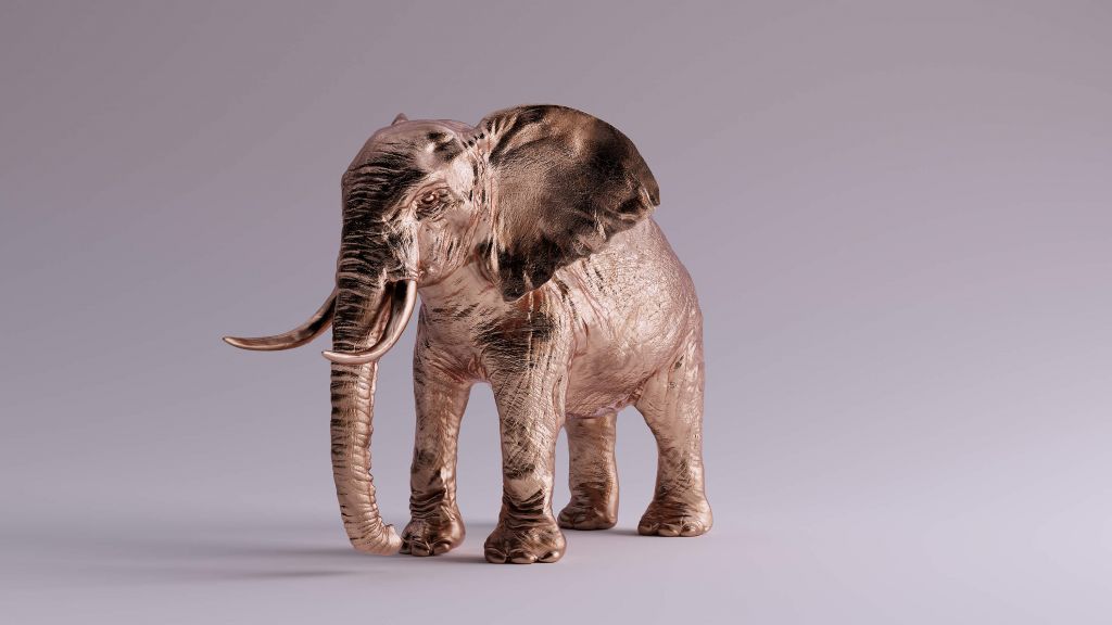 Elefant i brons