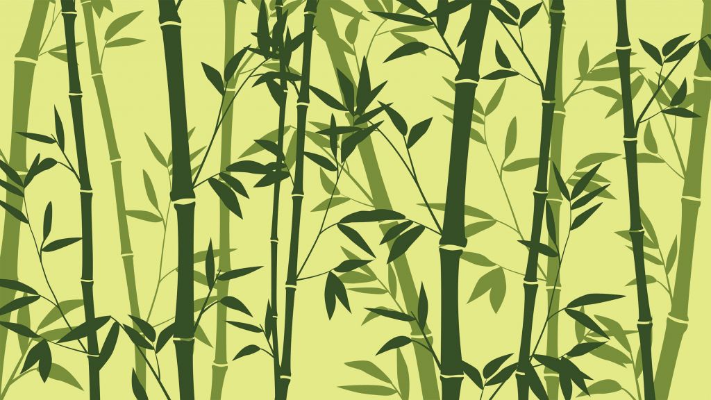 Illustration av bambuskog