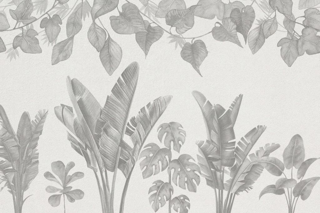 Djungelväxter i grå nyanser