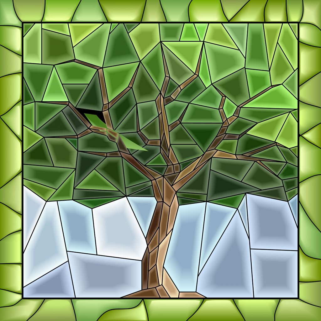 Mosaik av ett träd