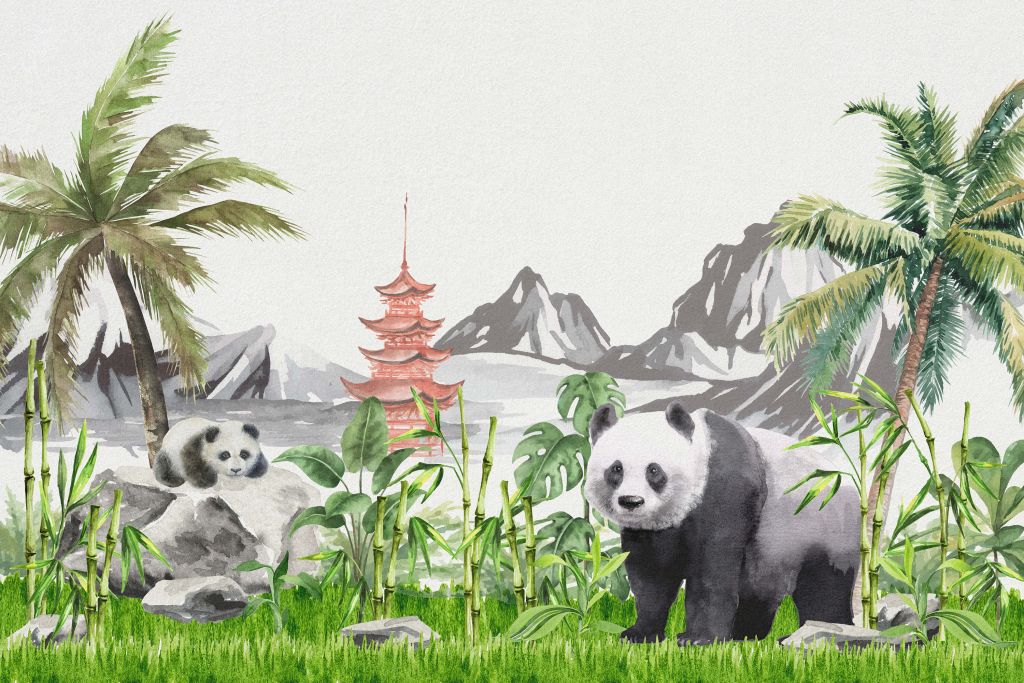 Pandor i bambu-djungeln