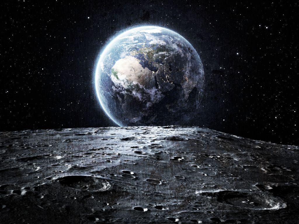 Månen och jorden