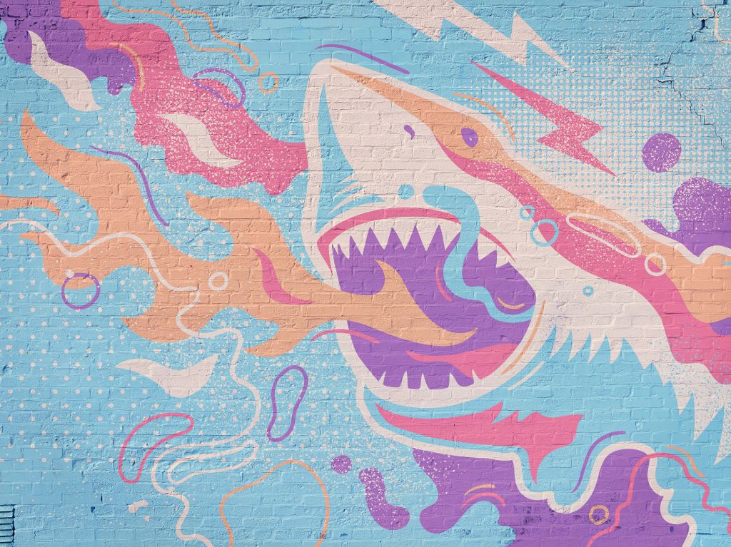 Graffiti med haj
