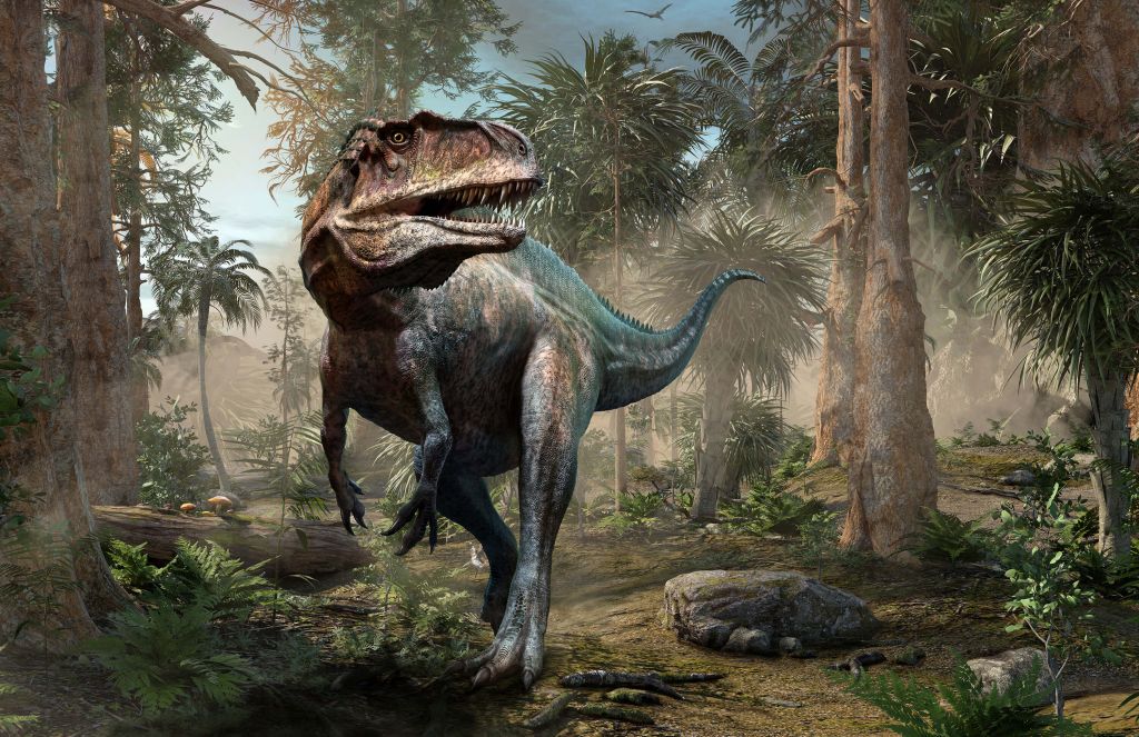 Acrocanthosaurus i skogen