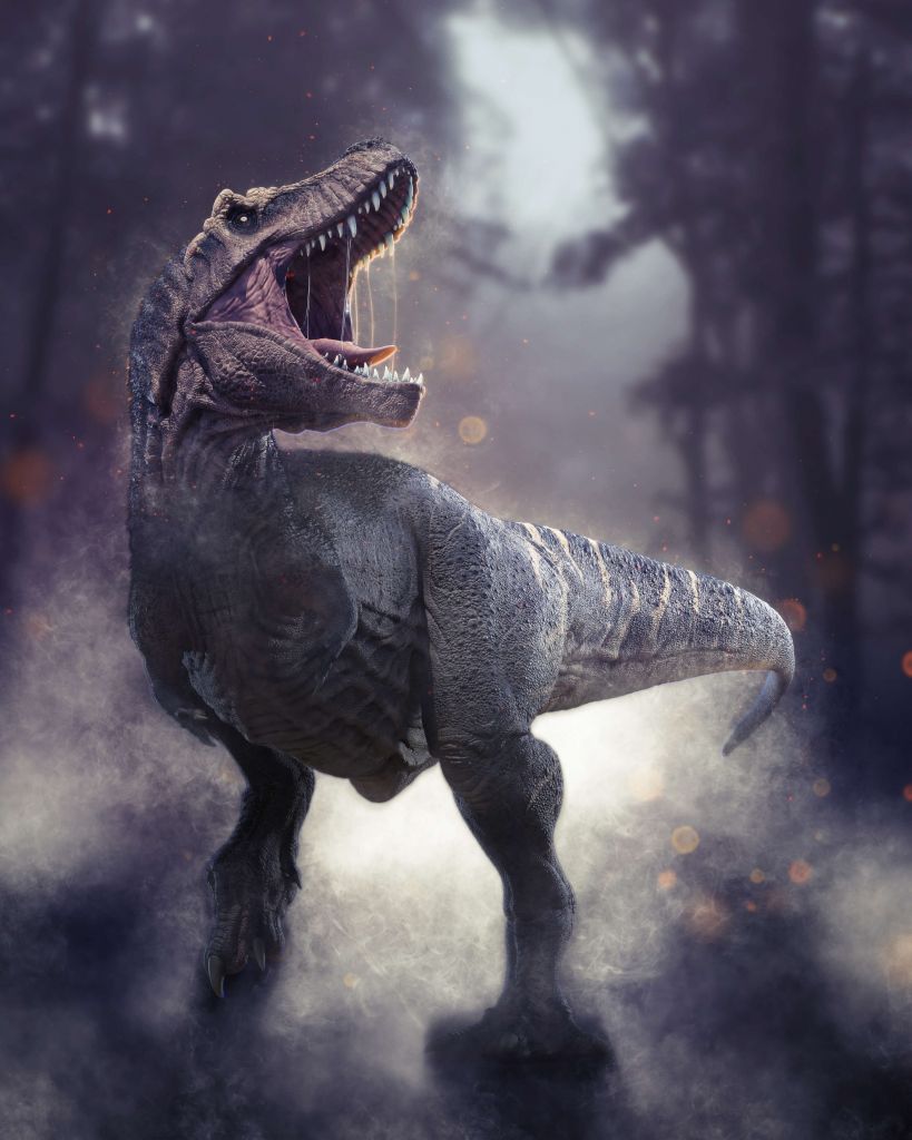 Tyrannosaurus Rex på natten