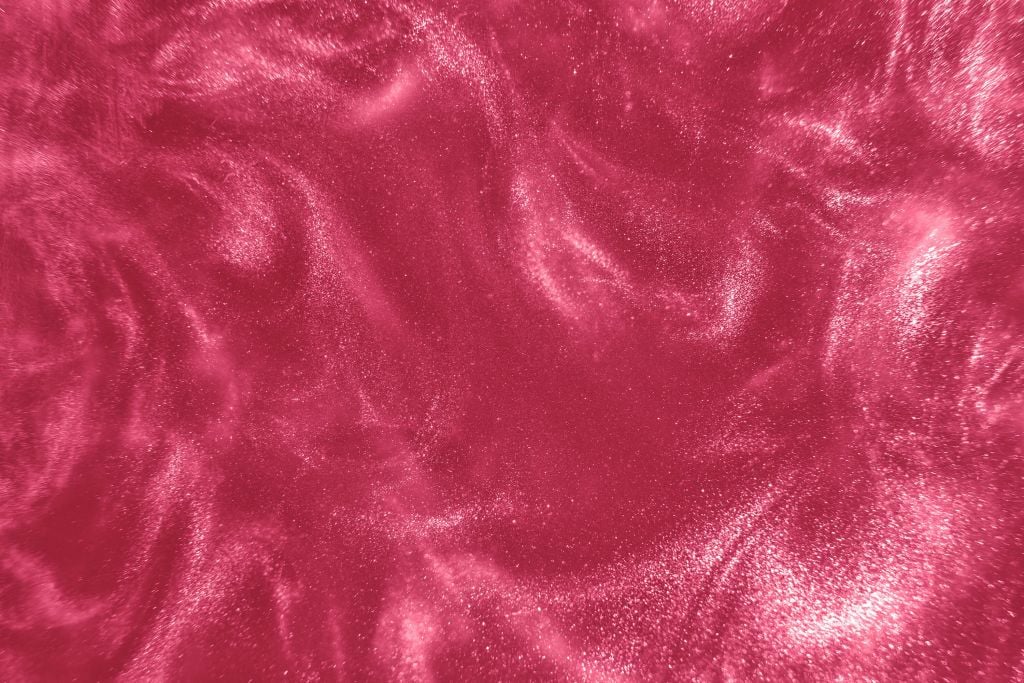 Rosa glitterpartiklar
