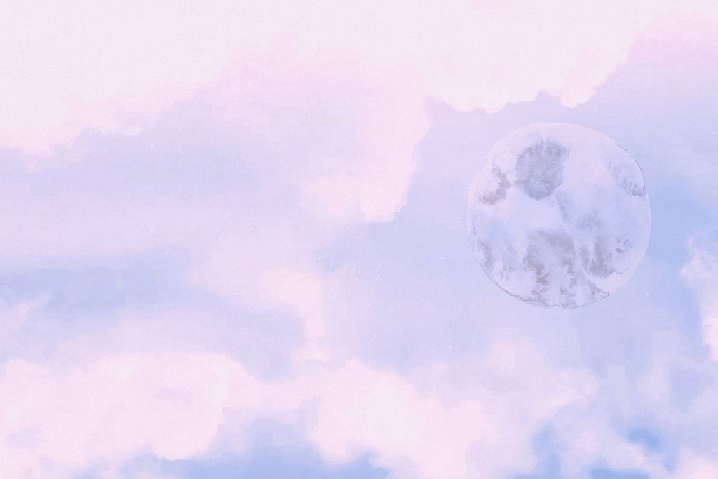 Månen och molnen i rosa