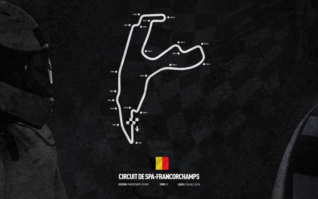 Formel 1 bana - Spa-Francorchamps - Belgien
