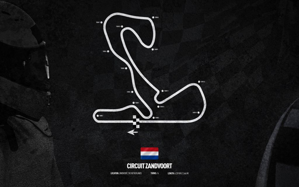 Formel 1 bana - Circuit Zandvoort - Nederländerna