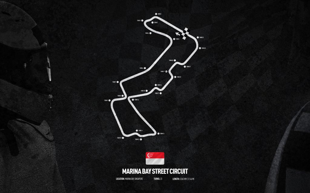 Formel 1 Circuit - Marina Bay Street Circuit - Singapore