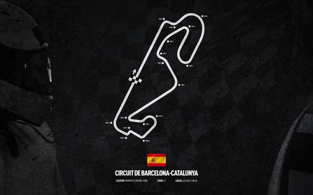 Formel 1 bana - Circuit de Barcelona - Spanien