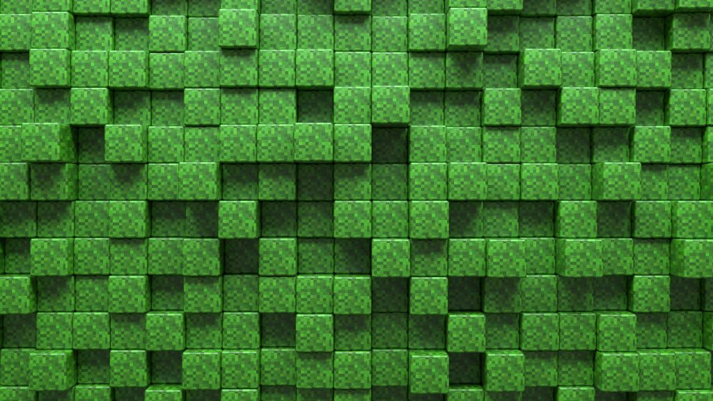 3D Minecraft gräs
